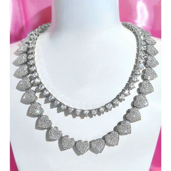 Iced Heart Necklace - Picture 3 of 8